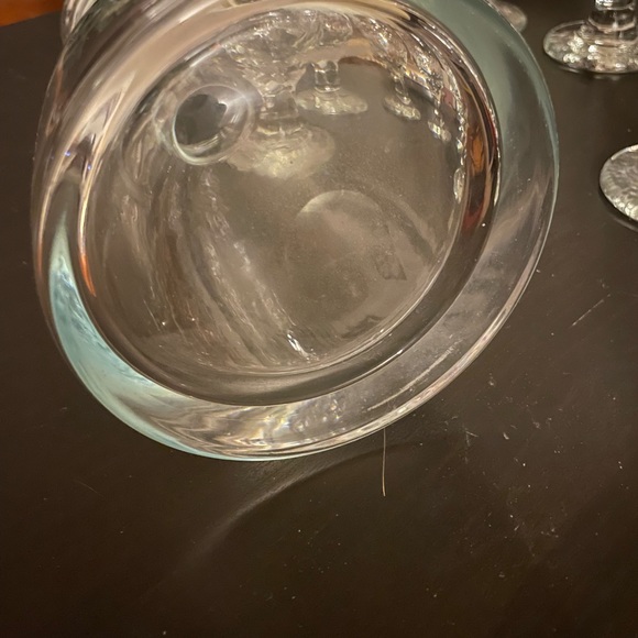 Vintage possible MCM Handblown Water or Wine Caraf with Six Large Glass Goblets - Picture 4 of 10